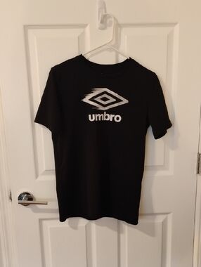 Umbro Black T-Shirt with White Logo Graphic
